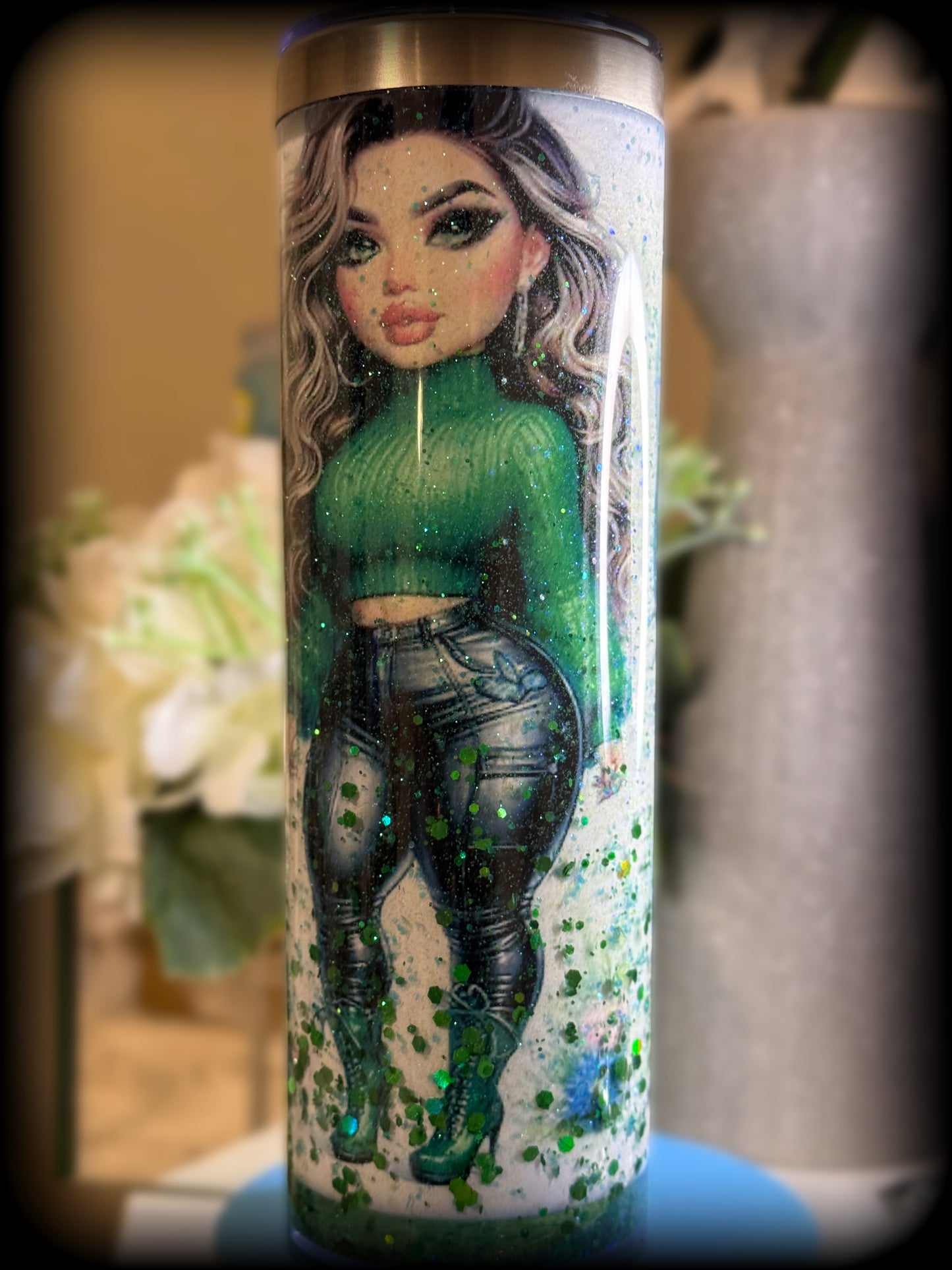 Hello Green “Snow Globe Tumbler”
