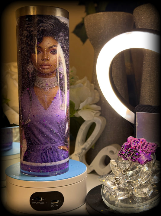 Purple Scrubs Nurse(With Badge)
