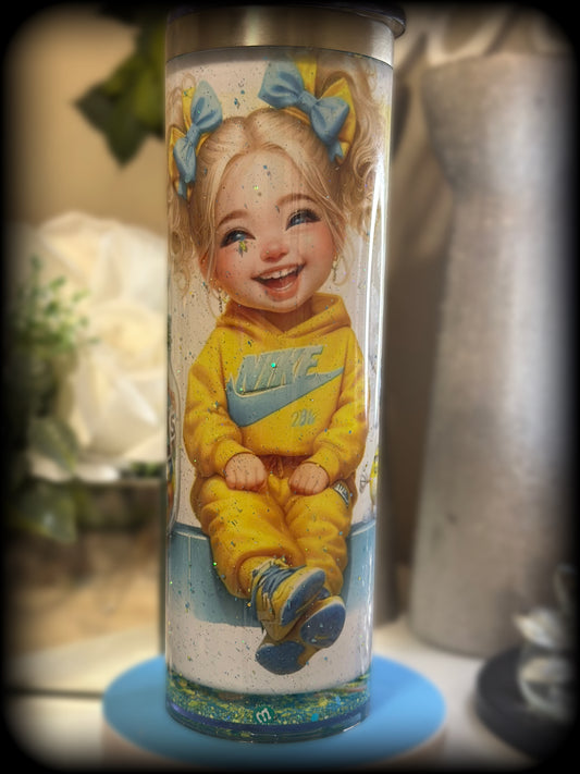 No Handle 20oz Yellow and Blue