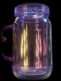 22oz Purple Mason Jar Snow Globe