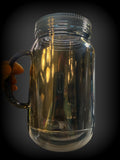 22oz Black Mason Jar Snow Globe