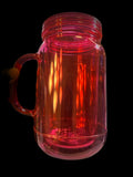 22oz Hot Pink Mason Jar Snow Globe