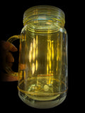 22oz Yellow Mason Jar Snow Globe